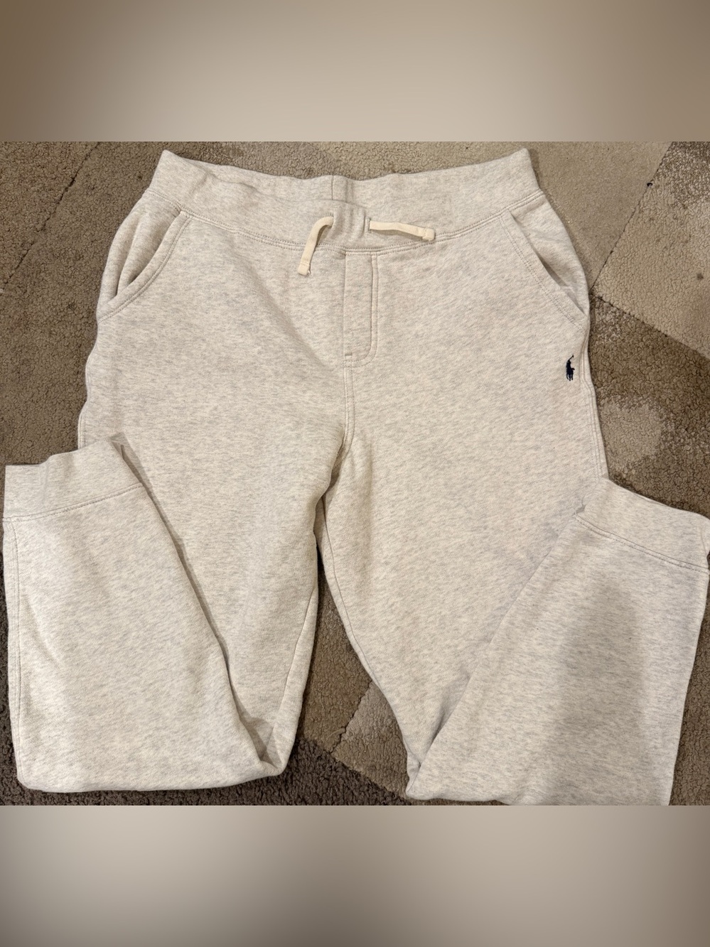 Polo Ralph Lauren Boys Tracksuit Pants Light Grey XL/TG 18-20 Sweatpants Jogger - Picture 2 of 5
